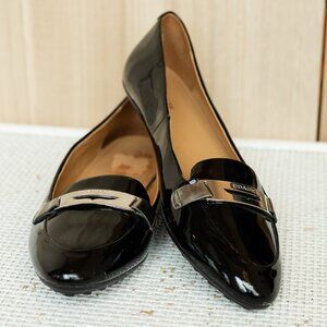 Coach | Black Leather Ruthie Flats
